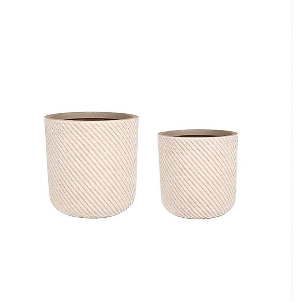 Kit 2 Vasos Vite Calcário em Polietileno Premium Decorativo para Sala Jardim Eventos