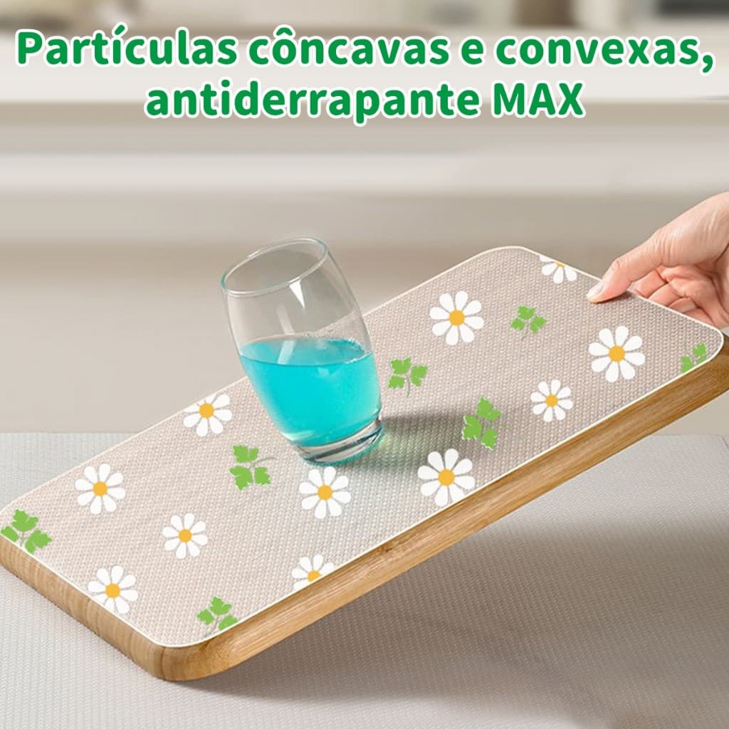 Forro Antiderrapante Multiuso Proteção para Armário, Gaveta, Geladeira e Guarda-Roupas Cozinha e Quarto