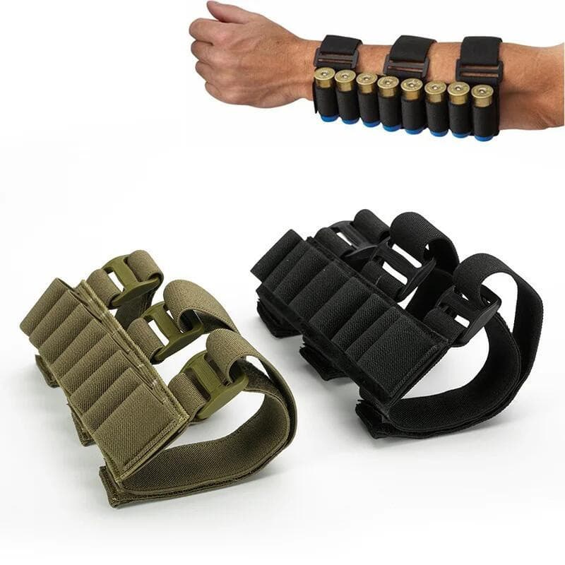 Tático Militar 8 Rodadas Cartucho De Espingarda Buttstock Ammo Shell Carrier 12/20 Gauge Shotshell Holder Arm Pouch Saco