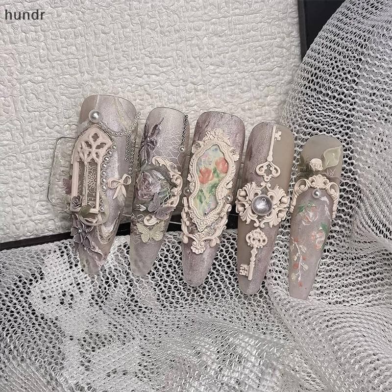 [hundr] Mini Moldura De Foto Em Forma De Silicone Para Unhas , Estampagem De Faça Você Mesmo , Design De Salão De Beleza