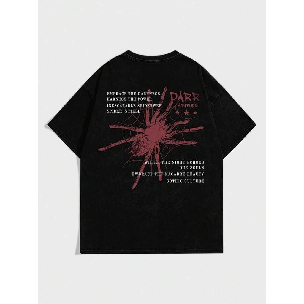 Camiseta Streetwear Y2K Aranha Dark Gótico Inspirada Spider Moda Urbana Masculina Feminina