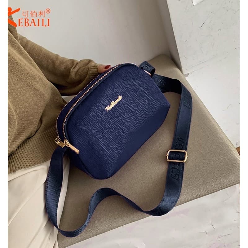 Kebaili 2023 novo estilo bolsa de lona Diagonal feminina de meia-idade bolsa mãe náilon Oxford pano S
