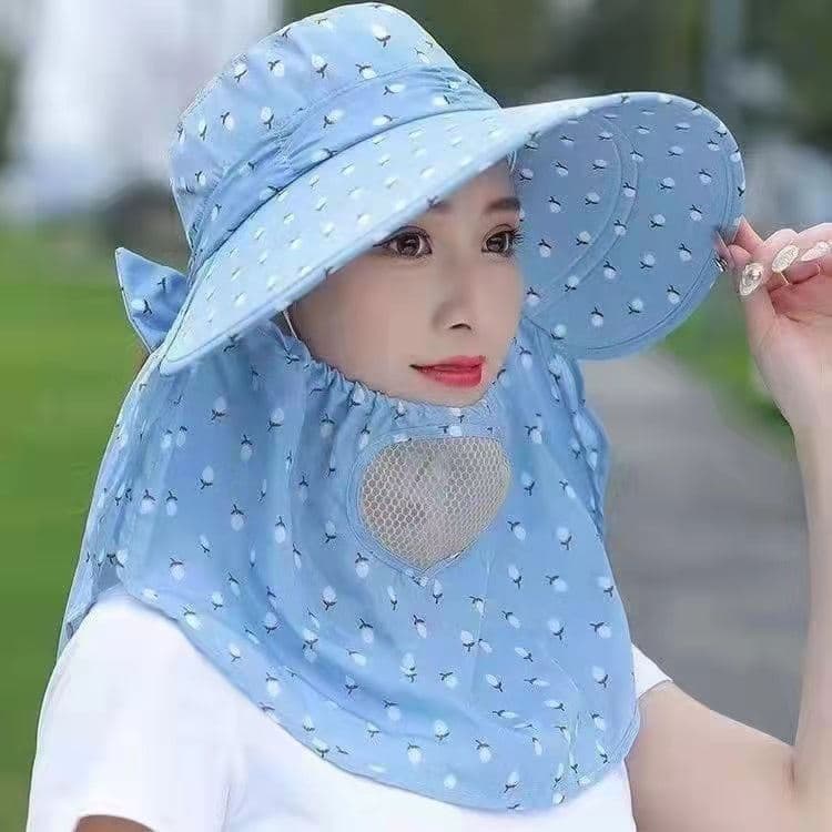 Masu protetor solar chapéu feminino novo estilo chapéu de verão capa rosto chapéu de sol máscara facial legal chapéu Ant