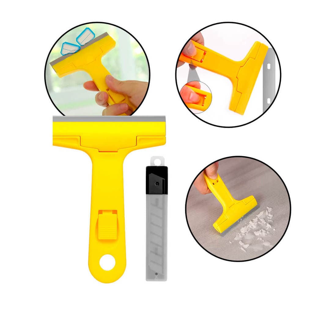 Estilete Raspador Multiuso FBG Vidro Laminas Piso Adesivo Cerâmica Azulejo Insulfilm Box Profissional Espatula