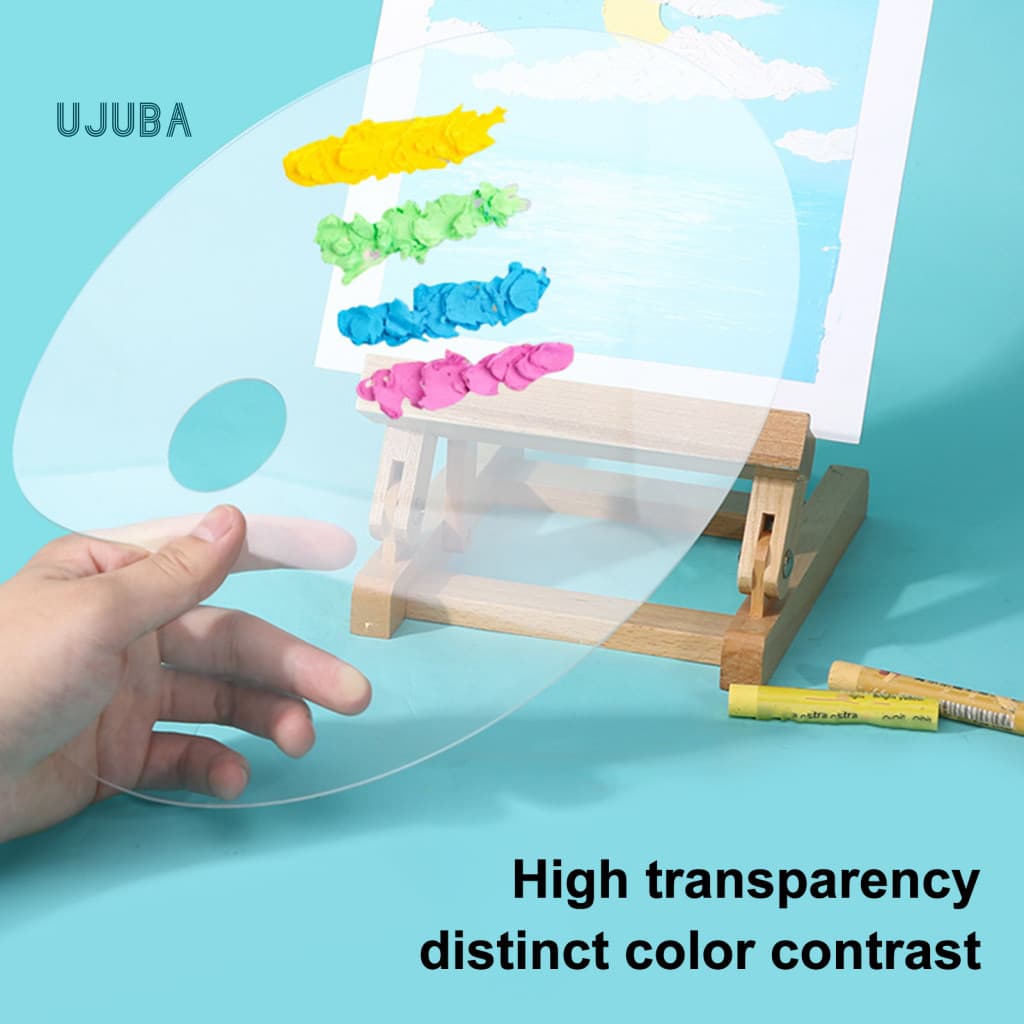 Paleta De Pintura Confortável Ujb , Acrílica Não Absorvente , Design Transparente Para Mistura E Precisa De Cores