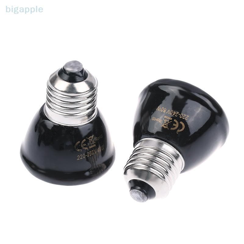 (big88apple) 1Pc 220-240V Lâmpada De Aquecimento Infravermelho Distante Bla Cerâmica E27 Aquecedora Para Animais De Esti