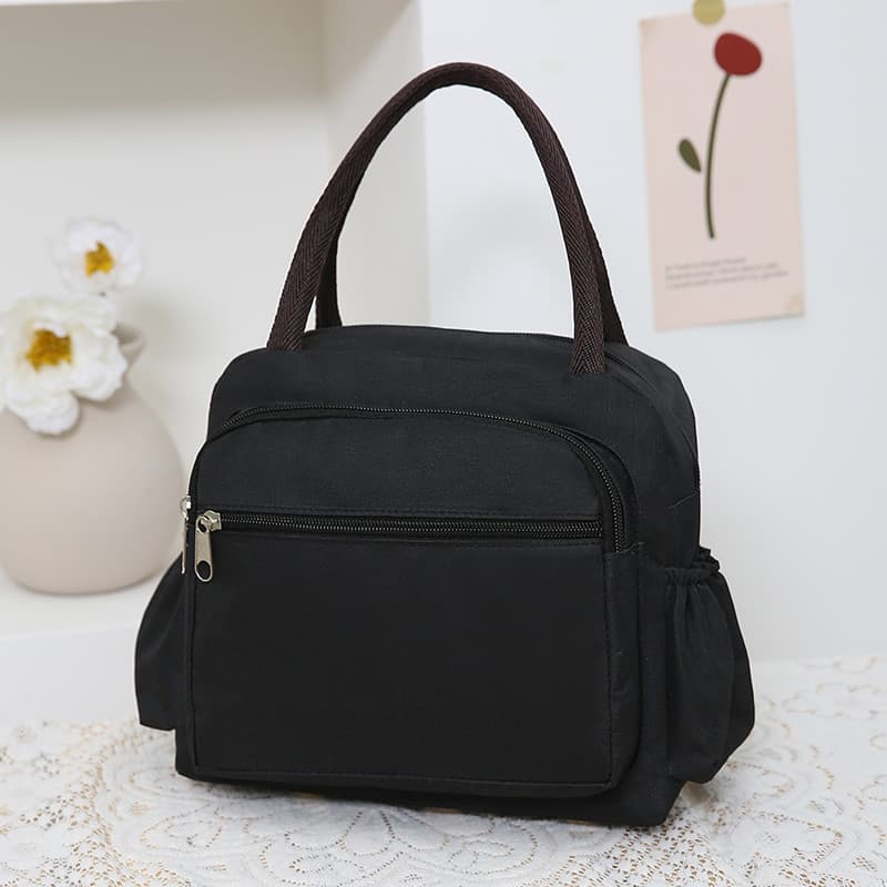 Bolsa de pano Oxford Bento de grande capacidade com bolsa de arroz feminina espessada de ombro de meia-idade bolsa