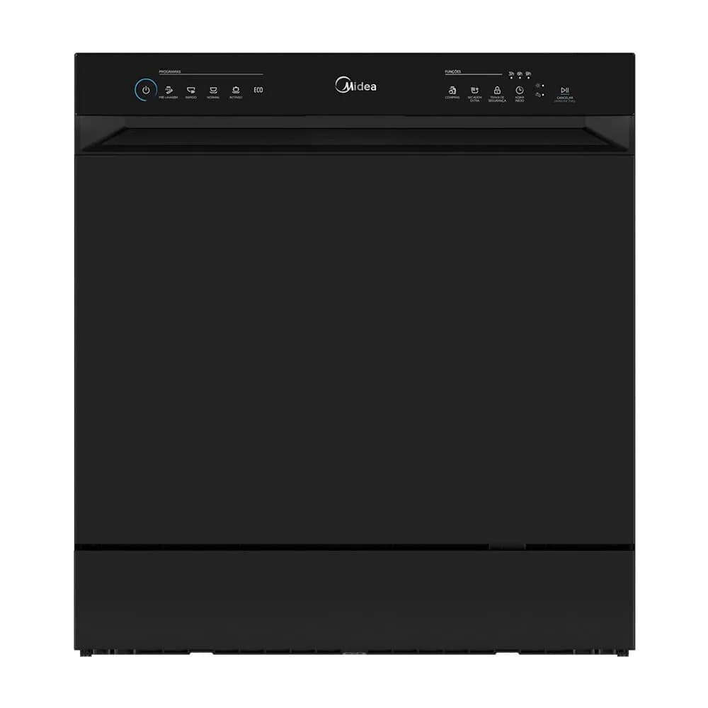 Lava Louças 8 Serviços Preta Touch Plus Midea