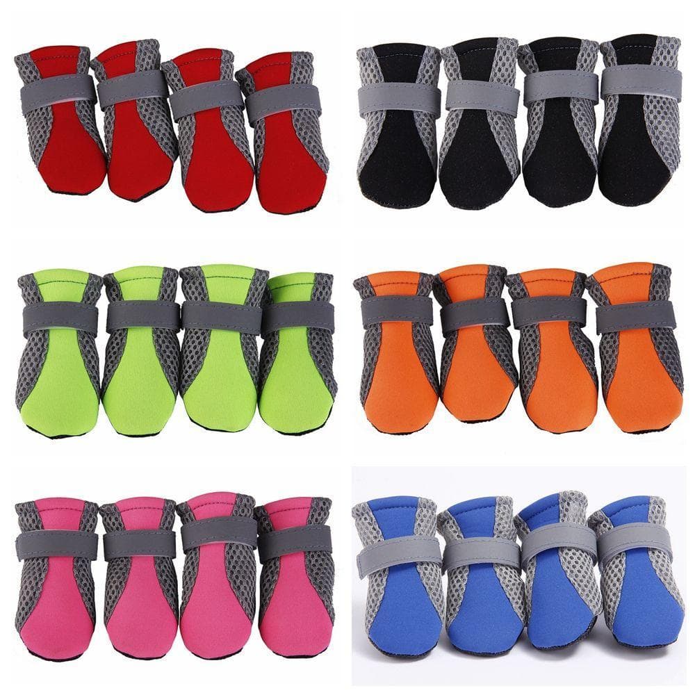 Sapatos Para Cães Laváveis Com Segurança Pequenos E Grandes Poodle Yorkshire Mesh Hot Pavement Pet Rain Boots