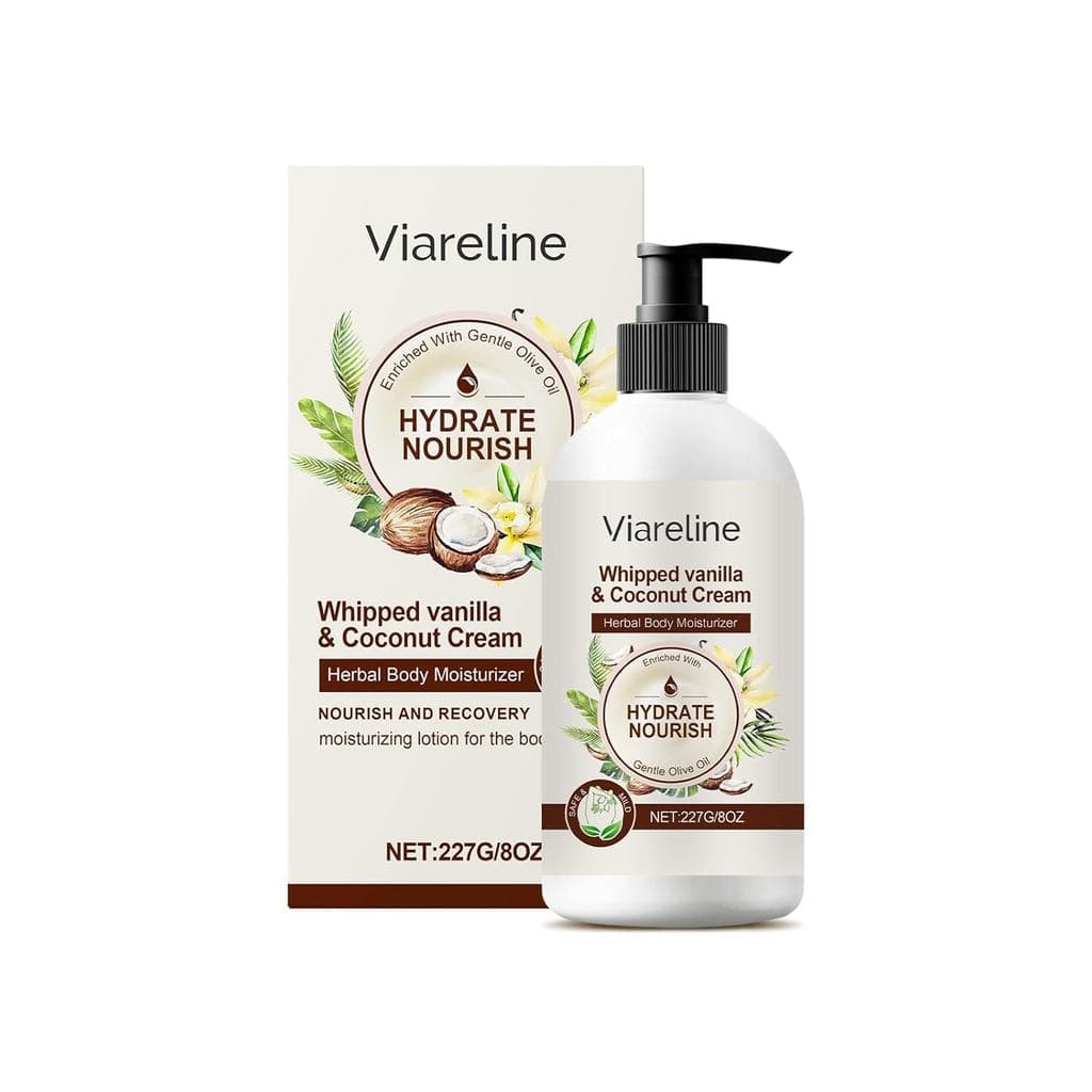 Hidratante Corporal Herbal, Creme Batido de Baunilha e Coco, 8 oz
