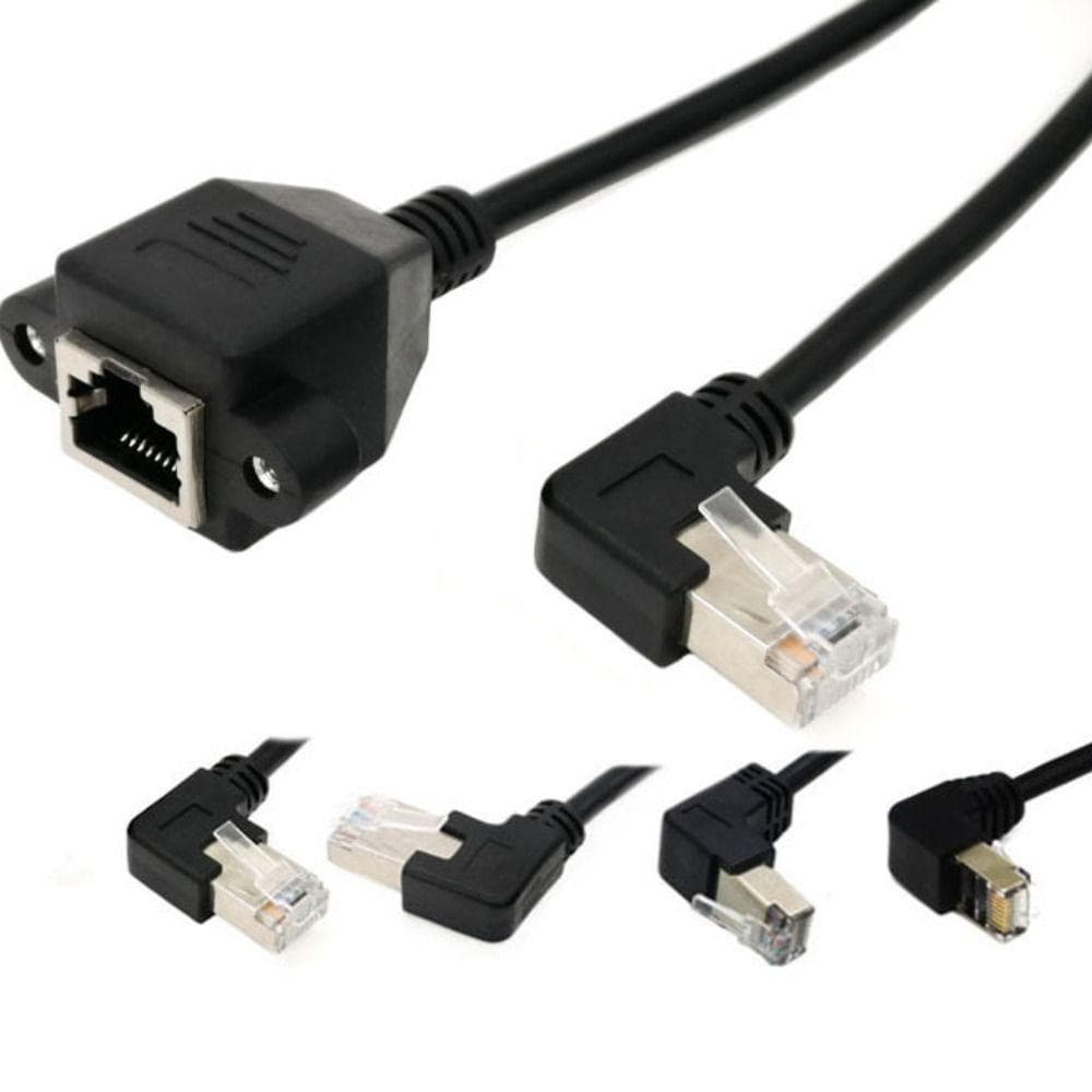 RJ45 Cabo Cem Megabytes Múltiplos Ângulos 0 . Rede LAN De 90 Graus 8Pin Painel De Parafusos RJ45