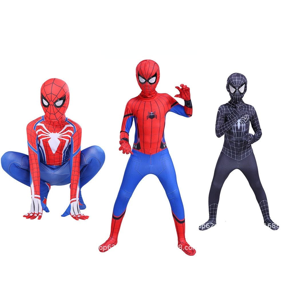 Fantasia de Cosplay do Super-Herói Homem-Aranha para Halloween, Macacão Infantil para Role Play, Traje de Homem-Aranha 0
