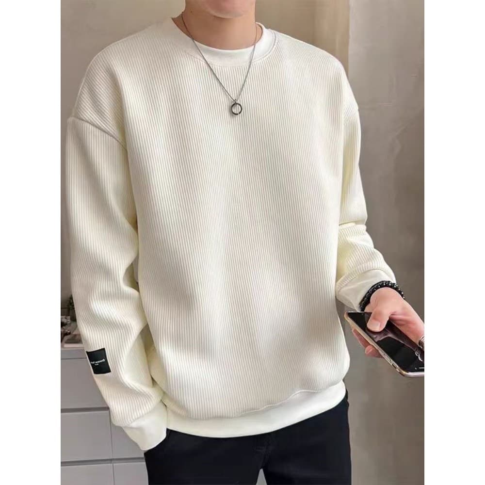 Pesado em torno do pescoço solto moletom masculino outono inverno 2026 novo estilo europeu Street Wear All-Match ombro c