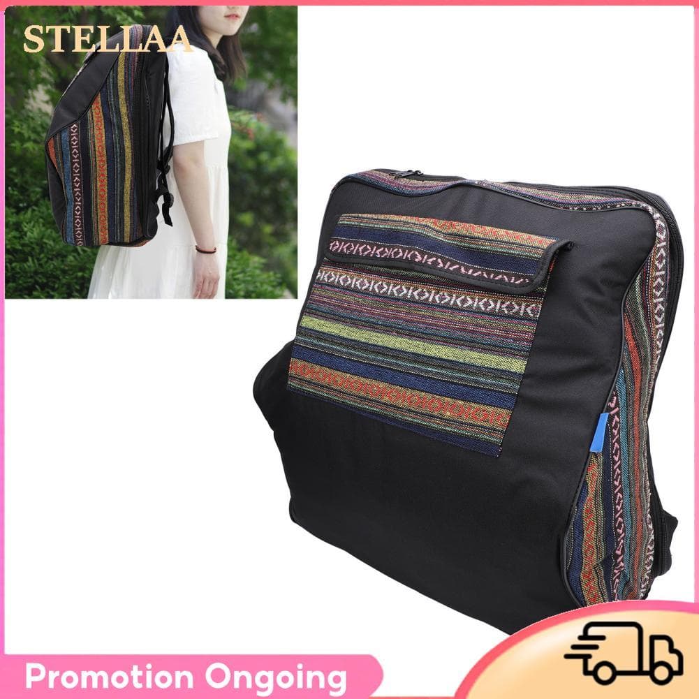 Stellaa Liebewh mochila acordeão tecido de algodão bolsa de ombro estilo étnico viagem para armazenar 48-120 acordeões