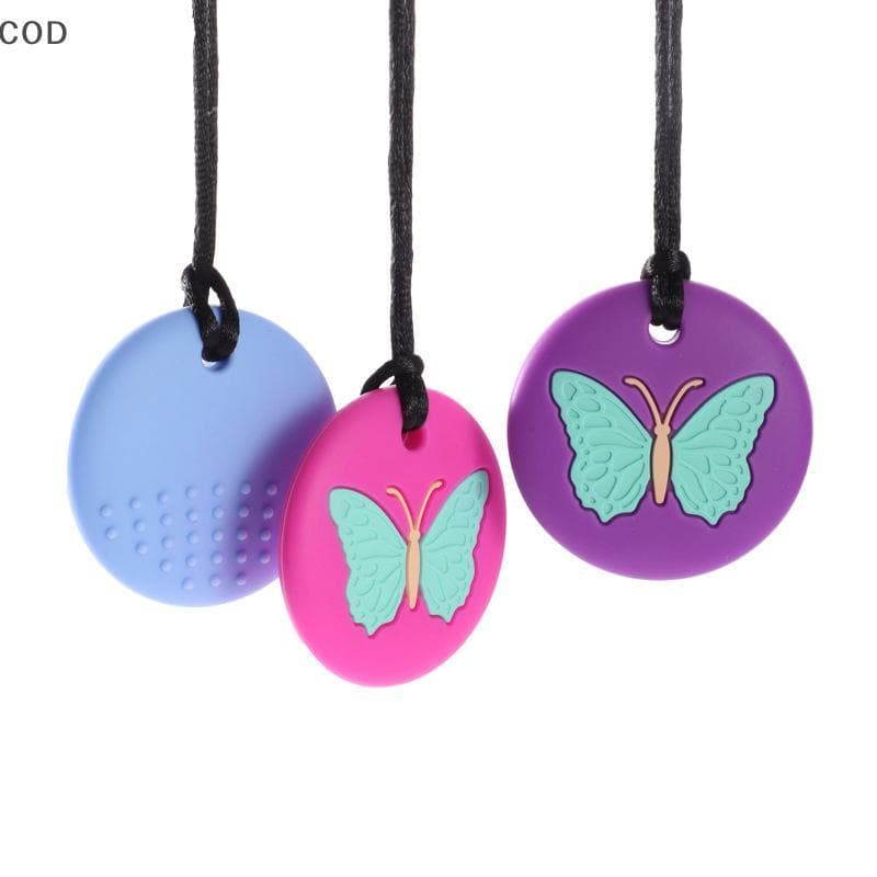 [YMC] Chewy Nelace Borboleta Forma Autismo Tdah Morder Sensorial Criança Silicone Mordedor Mastigar Brinquedo Crianças P