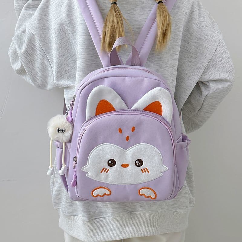 Mochila Infantil para Jardim de Infância e Escola Primária, Bonita Mochila de Ombro Duplo com Desenho de Coelhinho para