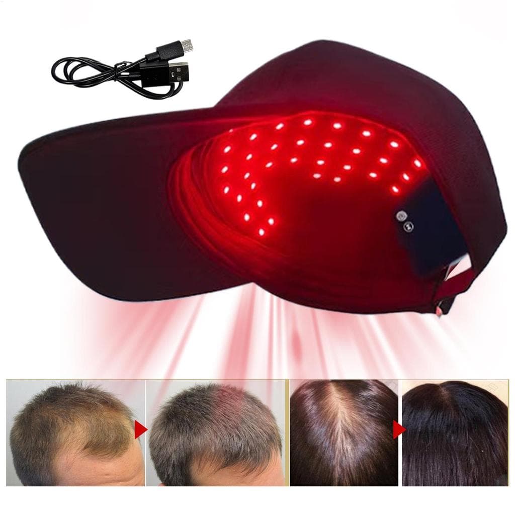 Touca De Crescimento Capilar 450nm/660nm LED Care Calmante Espessamento Chapéu Luz Vermelha Para hontinvn