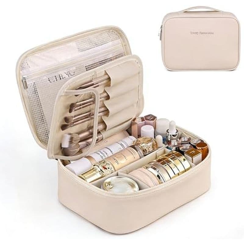 Bolsa De Maquiagem Portátil À Prova D'água , Armazenamento De Caixa De Viagem De Grande Capacidade Higiene Feminina Com