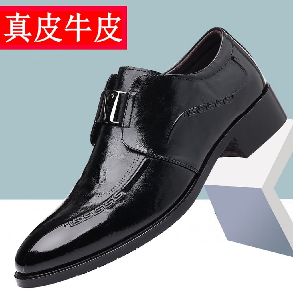 O escudo sapatos masculinos de negócios sapatos de couro Formal masculino couro genuíno estilo britânico apontou Toe cap