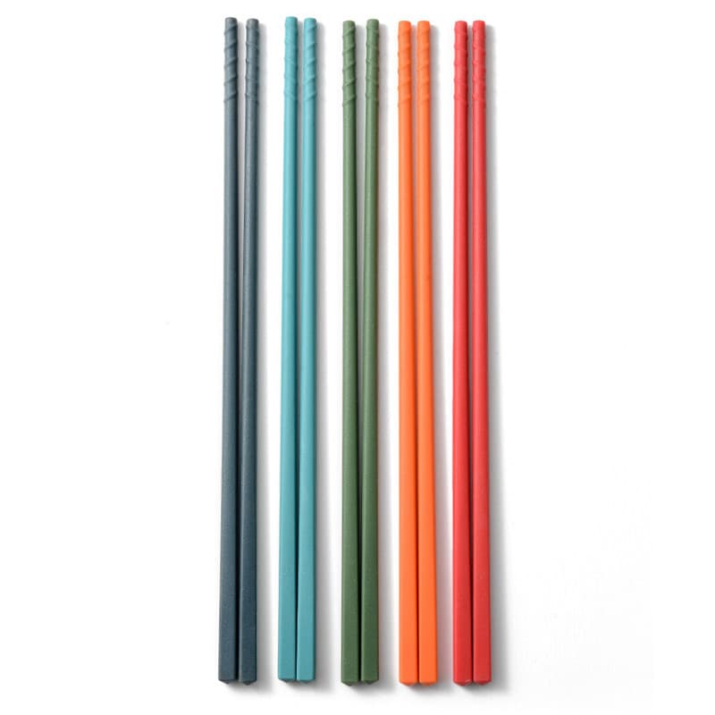 Pauzinhos de Silicone de qualidade alimentar de 24 cm Novo National Trendy Five-Color Doméstico Resistente a altas tempe