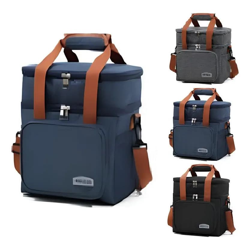 Bolsa Térmica Elegante Epsilon Transversal Alça De Ombro Marmita Bebida Academia Trabalho