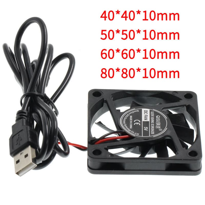 Ventilador USB BT4G 2CF2 DC 5V com Rolamento Sem Escovas para PC, Ventilador Silencioso de Resfriamento 40/50/60/8