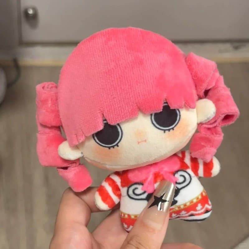 Perona Boneca De Pelúcia 10 Cm Anime Algodão Fofa Cabelo Rosa Chibi Presente De Fã