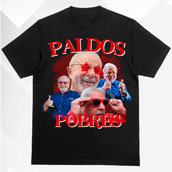 Camiseta Lula Pai dos Pobres Graphic Tee Blusa Masculina Feminina Algodão Premium Plus Size