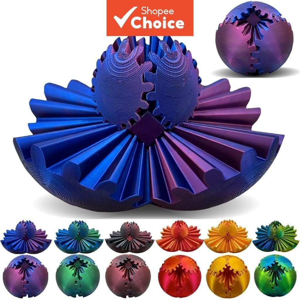 3D Impresso Engrenagem Bola Spinner Brinquedo Cubo Rotativo Para Mesa Alívio Do Estresse Ansiedade Foco Relaxamento Pres