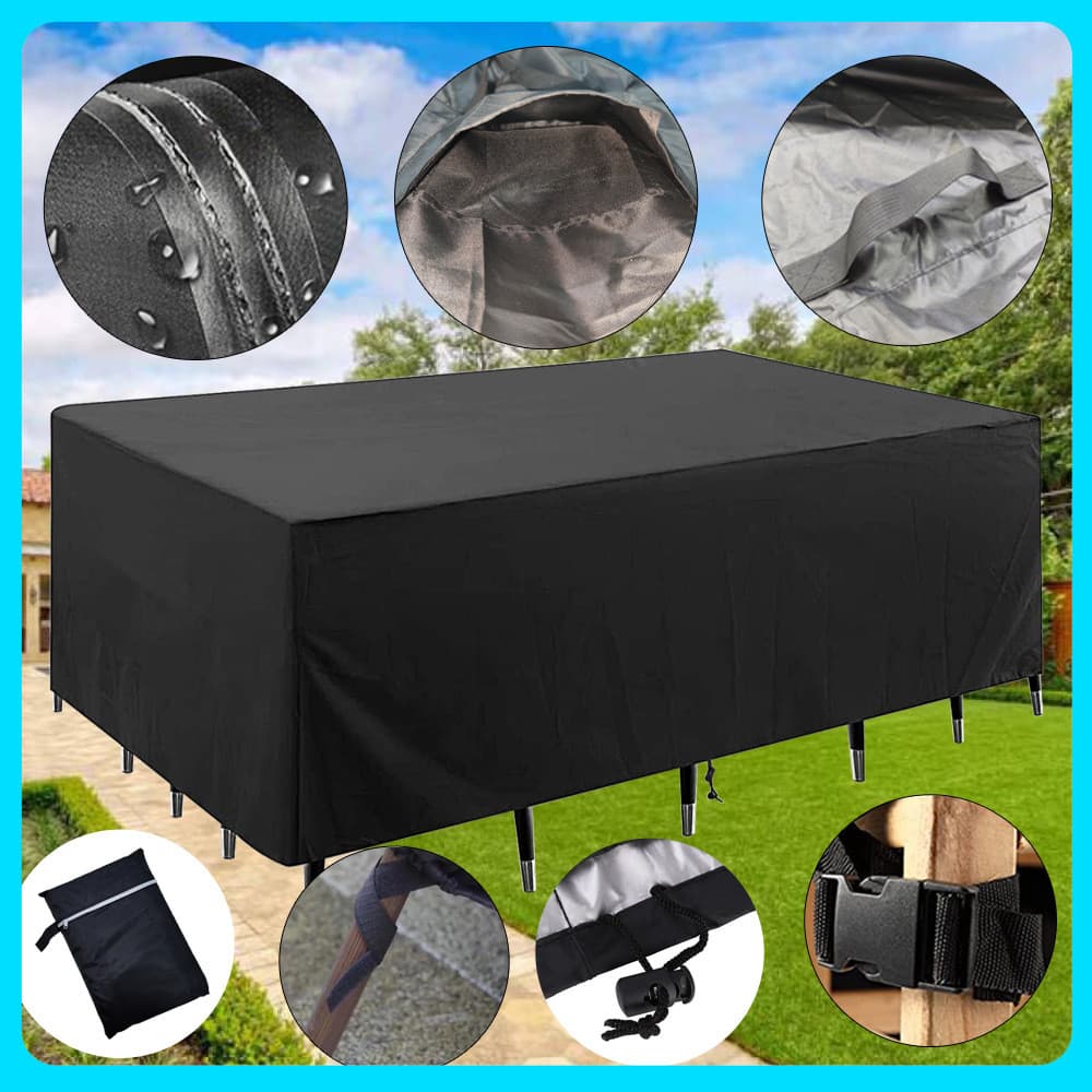 Capa de móveis para jardim ao ar livre, pátio, ar condicionado, máquina de lavar, sofá, mesa, cadeira, protetor solar, à