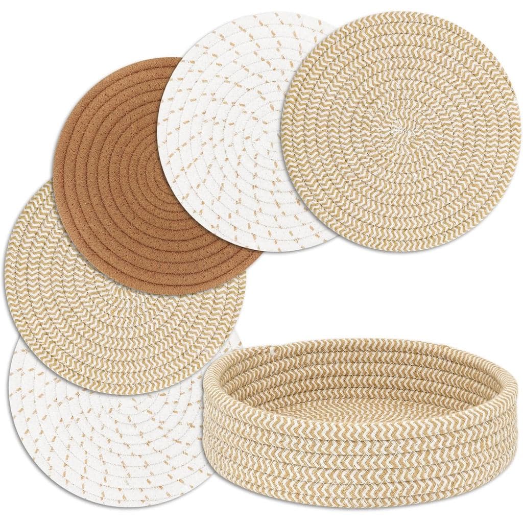 Base para panelas e pratos quentes, suporte para panelas com cesto de armazenamento, suporte para panelas de cozinha, ta