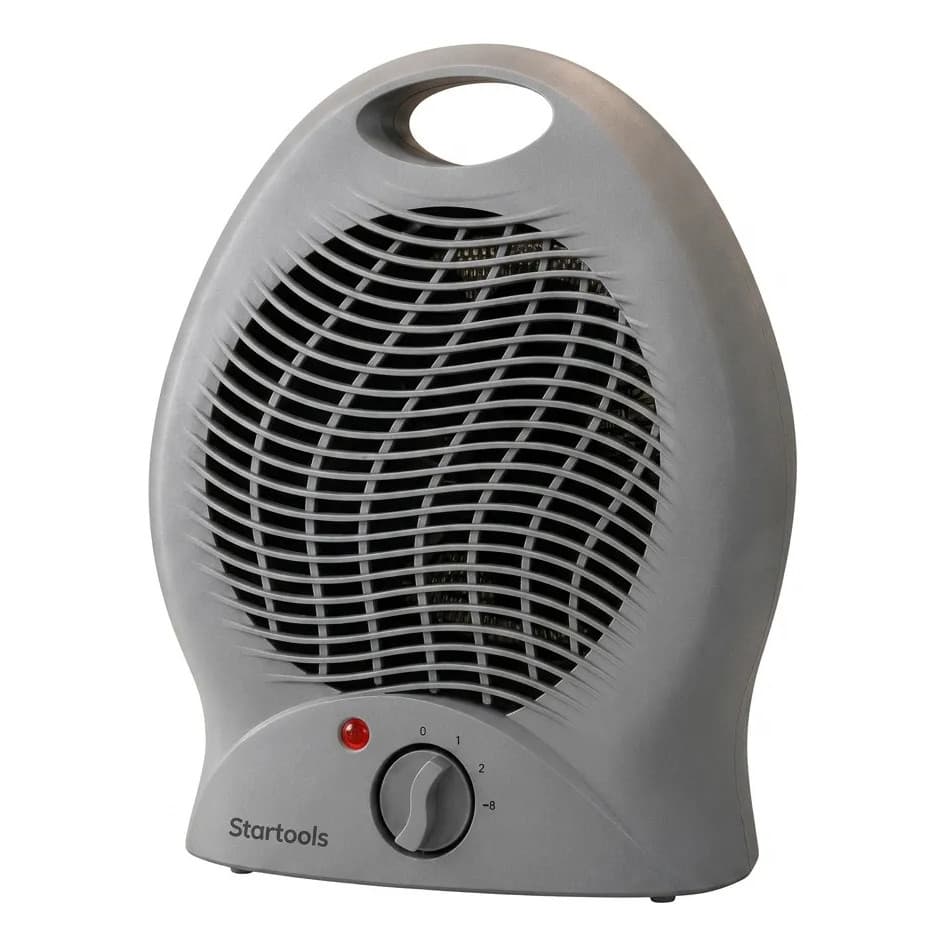 Aquecedor Elétrico Portátil 2000W 220V para Quarto Sala Escritório 2 Temperaturas Ventilação Forçada LED Cinza