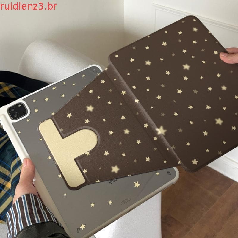 Tela cheia de estrela coreana japonesa adequada para Apple iPad Tablet capa protetora mini Slot magnético para caneta de