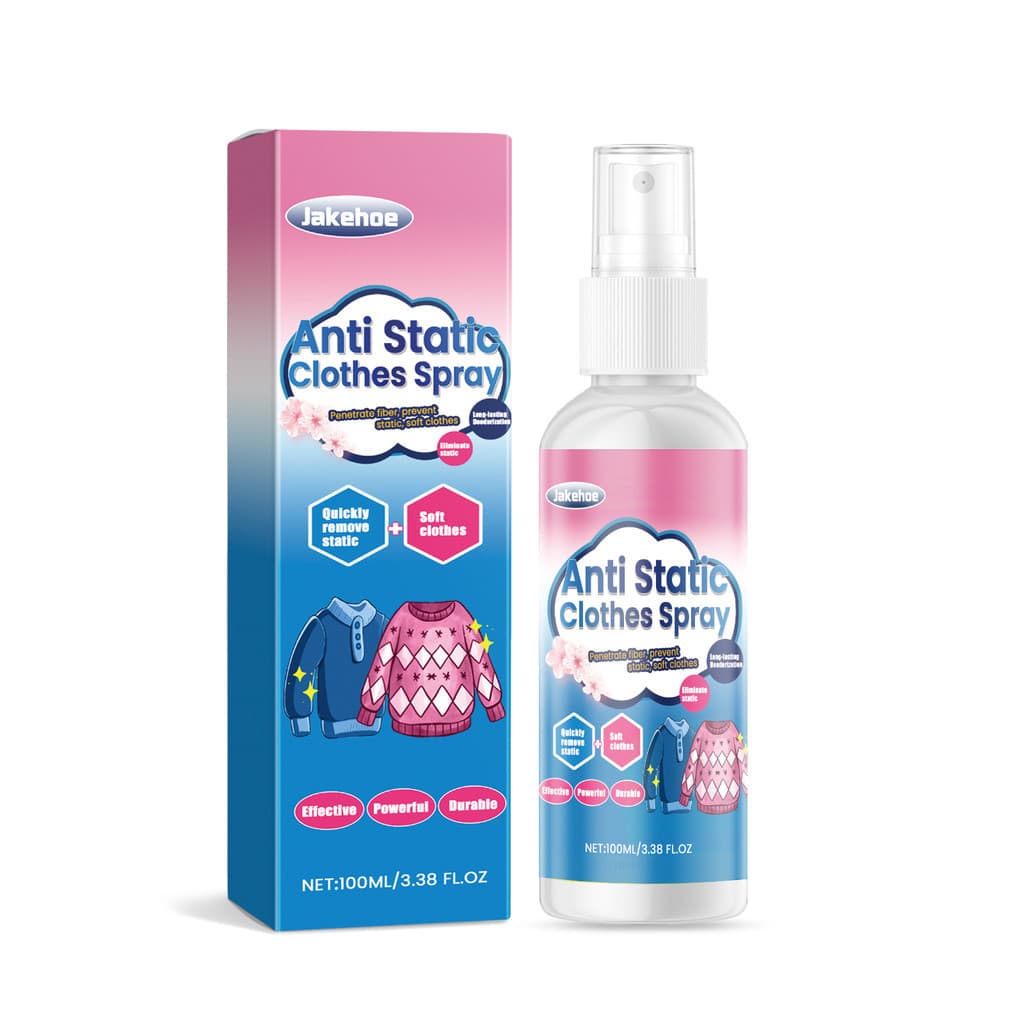 Spray Anti-Estático e Removedor de Rugas Jakehoe para Roupas, Suave e Confortável, Spray Removedor de Rugas e Anti-Estát