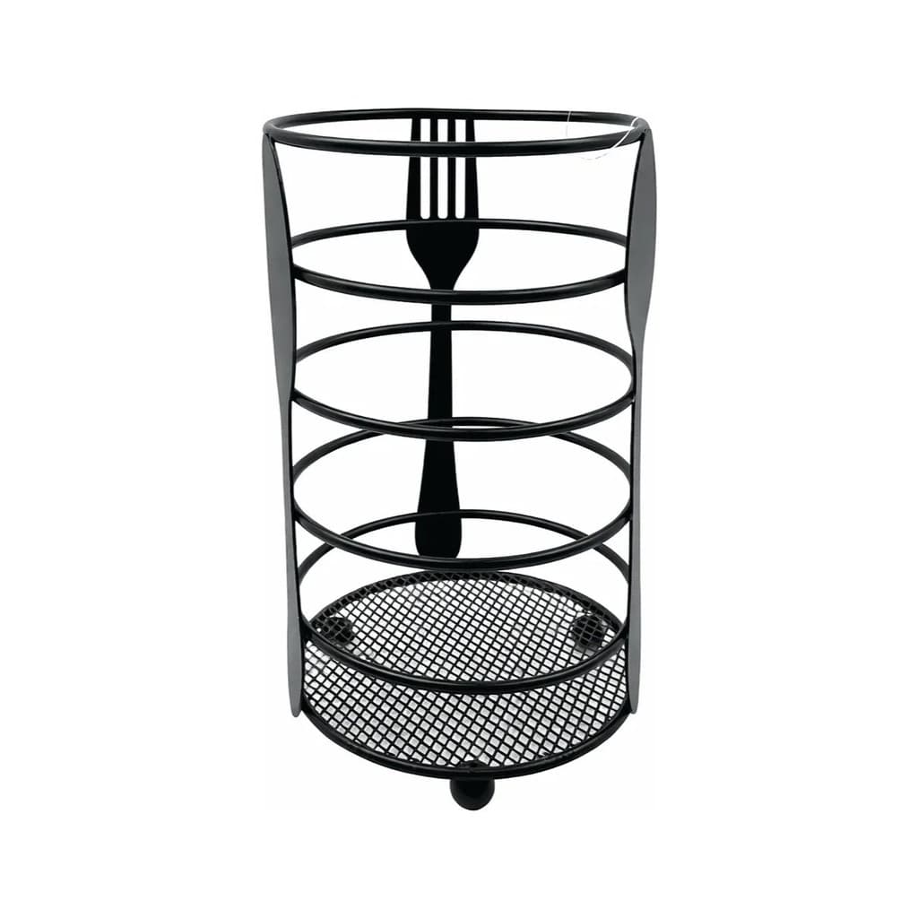 Porta Talheres Aramado de Metal Organizador para Garfos Facas Colheres