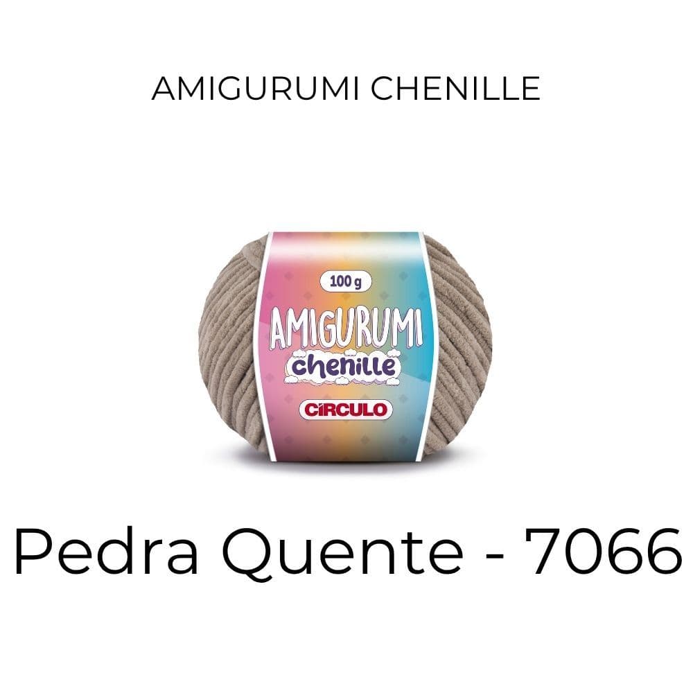 Fio Chenille Linha Amigurumi 100g – Cor Pedra Quente 7066