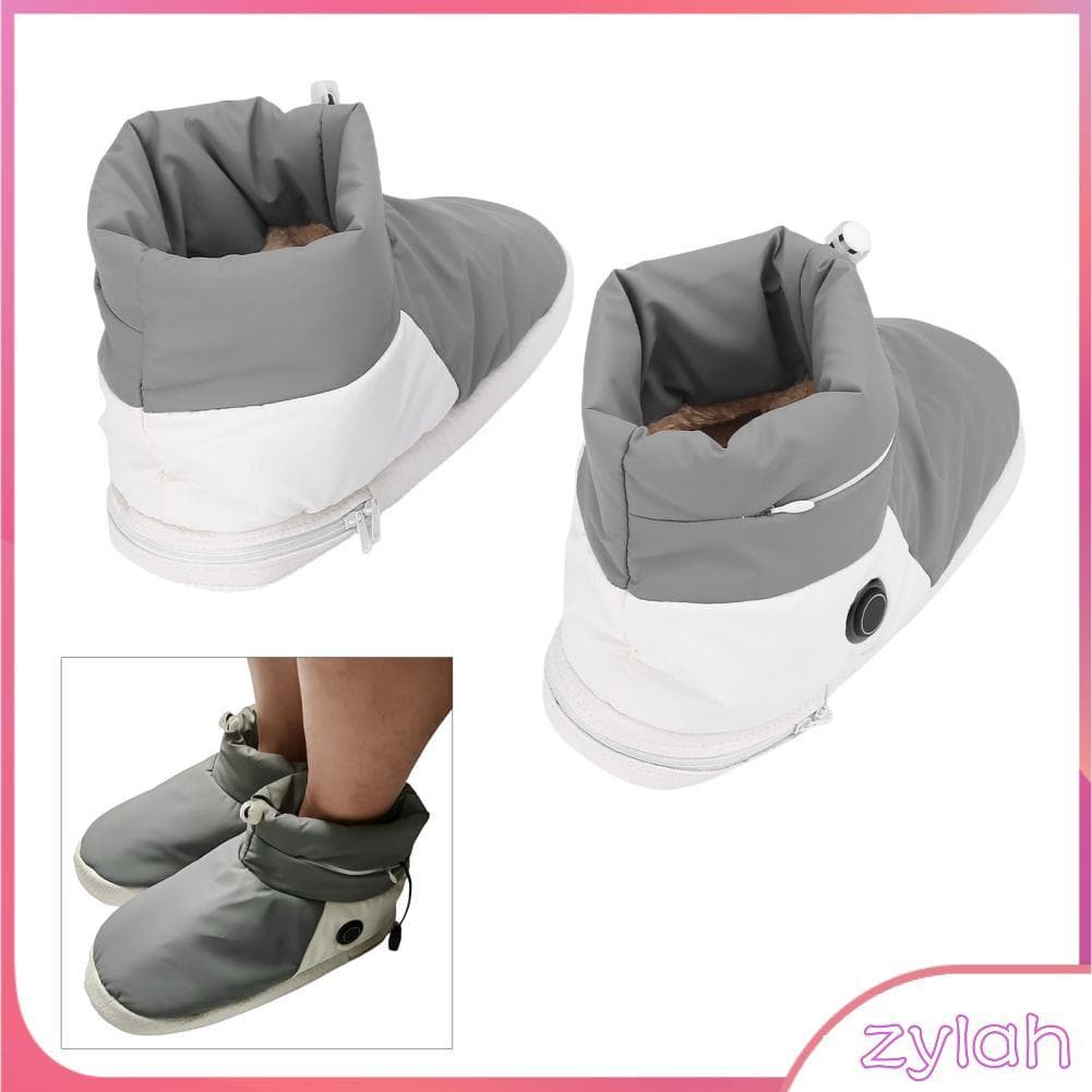 Zylah.br POENVFPO USB Botas elétricas aquecidas à prova de vento à prova de água Nylon Aquecedores de pés com 5