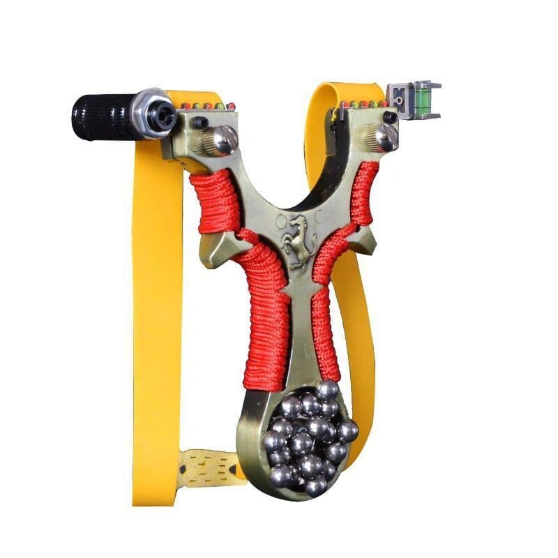Novo estilingue de Metal Ferrari Retro cor livre gravata de pressão rápida Laser infravermelho estilingue embutido peque