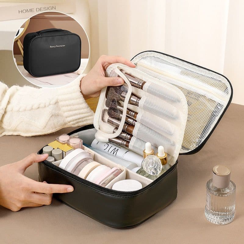 Bolsa de Maquiagem Grande CapacidadeDesmontável Portátil para Viagem e Dia a Dia