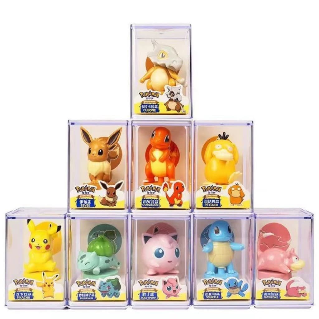 Pikachu Pokémon Action Figure Colecionável Com Base Acrílica