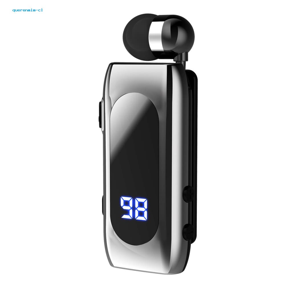 K55 Bluetooth-Compatível Fone De Ouvido Colar Clipe Chamada Lembrete Vibração Cabo Telescópico Mini In-ear Esporte Sem F