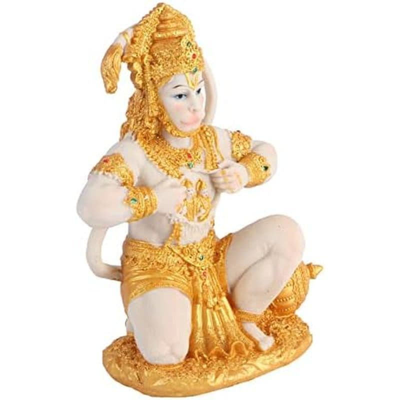 Estátua De Hanuman 7.9 " Deus Idol Para Painel De Carro , Hindu , Escultura Do Senhor Índia Coleção De Estatuetas Pooja