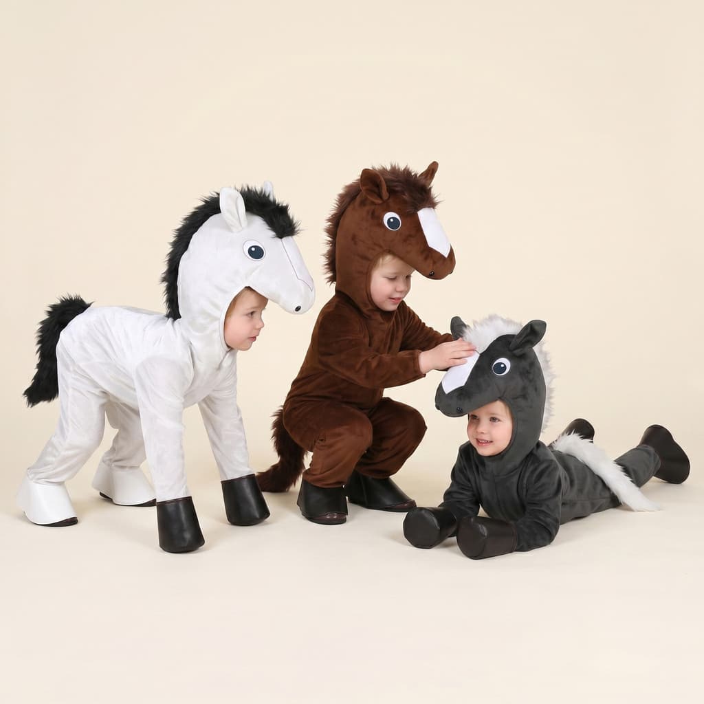 [Venda quente] Animal cavalo cos traje desempenho traje macacão boneca Cosplay traje de Halloween boneca traje [envio rá