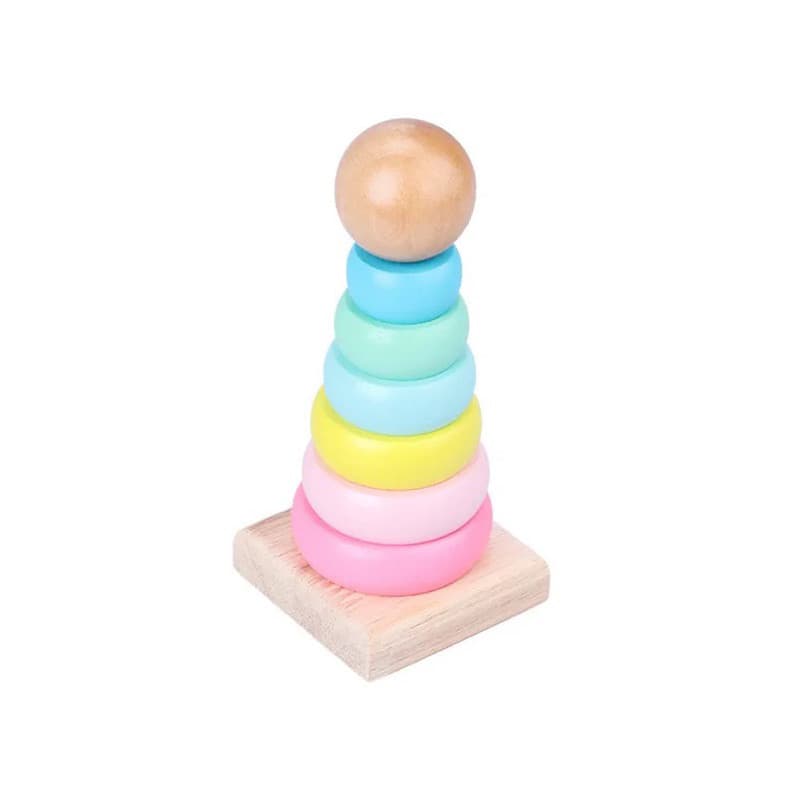 Torre De Empilhar E Encaixar - Brinquedo Pedagógico Para Atividades Educativas