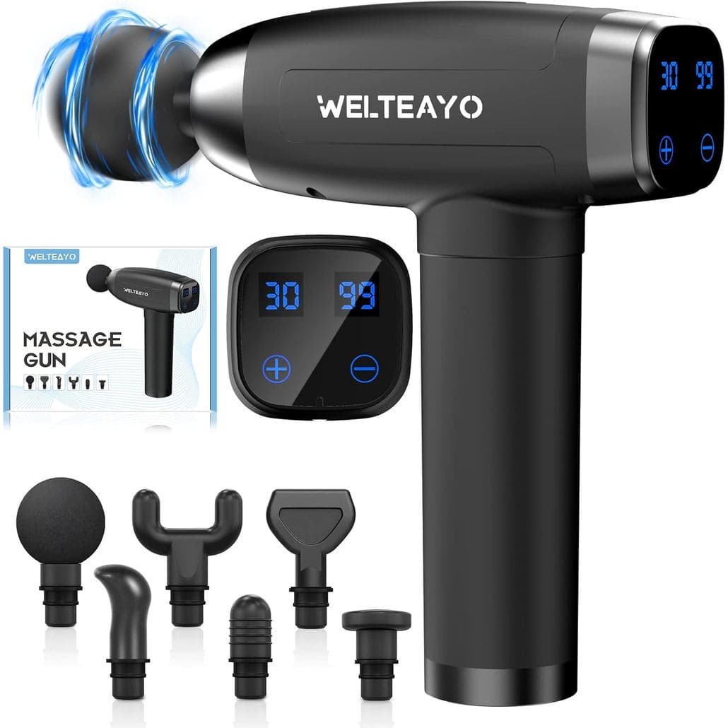 Pistola de Massagem para Tecidos Profundos - Presentes para Homens/Mulheres, Massageador Muscular, Pistola de Massagem P