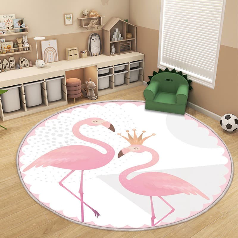 Tapete redondo quarto infantil cobertor de cabeceira bebê rastejando tapete bonito dos desenhos animados Animal tapete