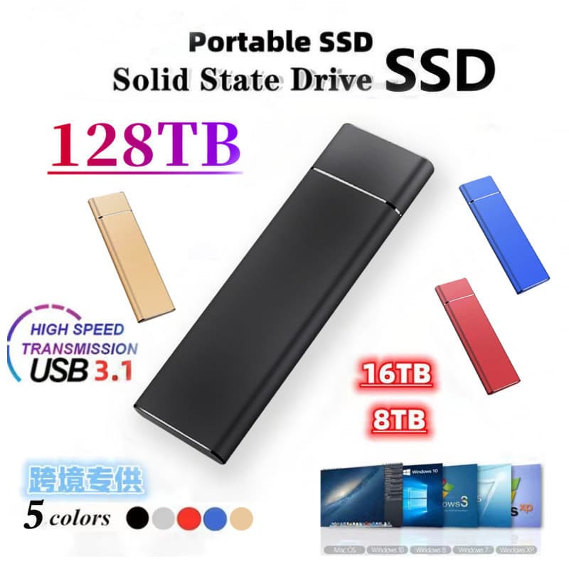 [Estoque pronto] Produto M.2 Unidade de estado sólido Disco rígido externo USB3.0 de alta velocidade Grande memória 1T2T