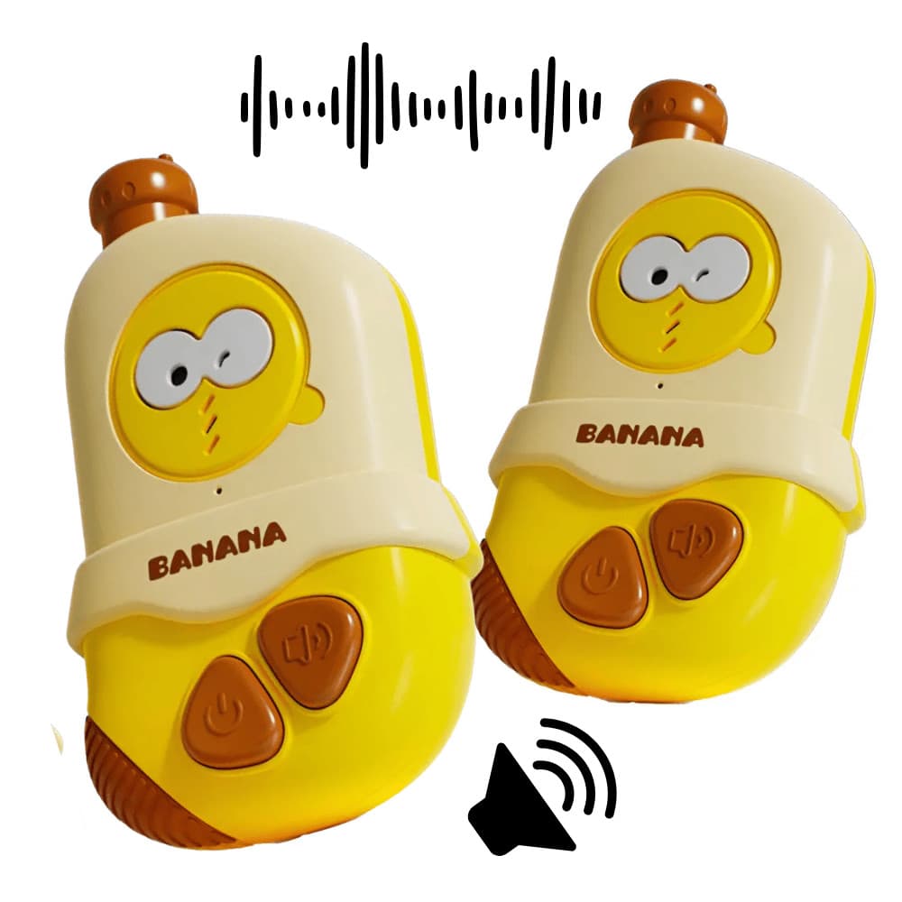 Walkie Talkie Infantil Recarregável Banana Comunicação 2 Unidades