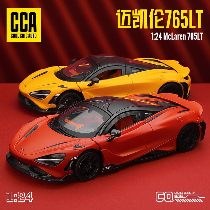 CCA Genuíno Autorizado 1: 24 McLaren 765LT Liga Modelo de Carro Arte Decoração Ornamentos Colecionáveis
