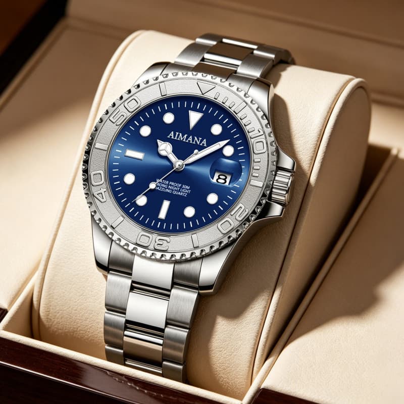 Relógio masculino de quartzo à prova d'água, pulseira de aço, função luminosa, Casual empresarial, combinação simples, m